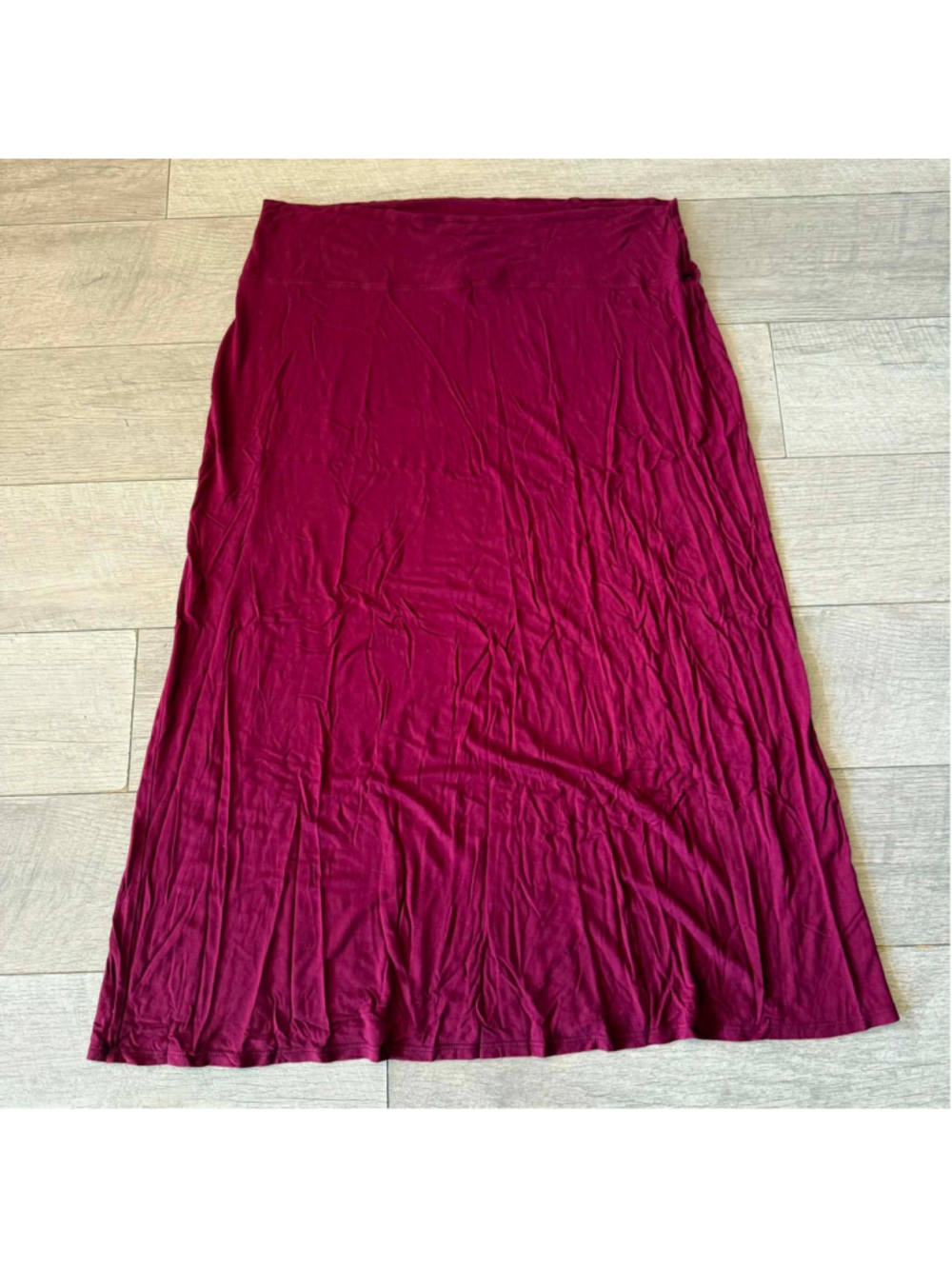 Women's Hybrid & Company Maxi Skirt 2X Burgundy